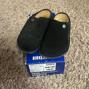 Birkenstock Zermatt black suede shoe size 37